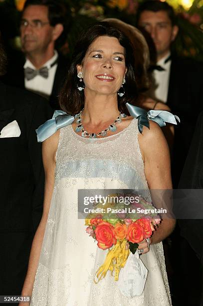 Princess Caroline of Hanover arrives at the Rose Ball 2005 at The Sporting Monte Carlo on March 19, 2005 in Monte Carlo, Monaco.