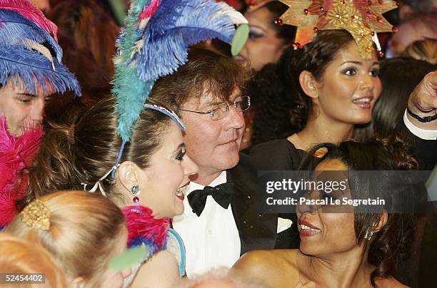 Prince Ernst August of Hanover dances at the Rose Ball 2005 at The Sporting Monte Carlo on March 19, 2005 in Monte Carlo, Monaco.