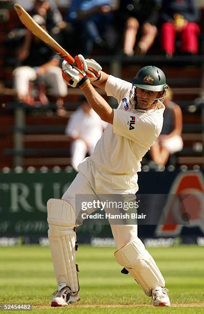 Adam Gilchrist of Australia in action during day three of the 2nd Test between New Zealand and Australia played at the Basin Reserve on March 20,...