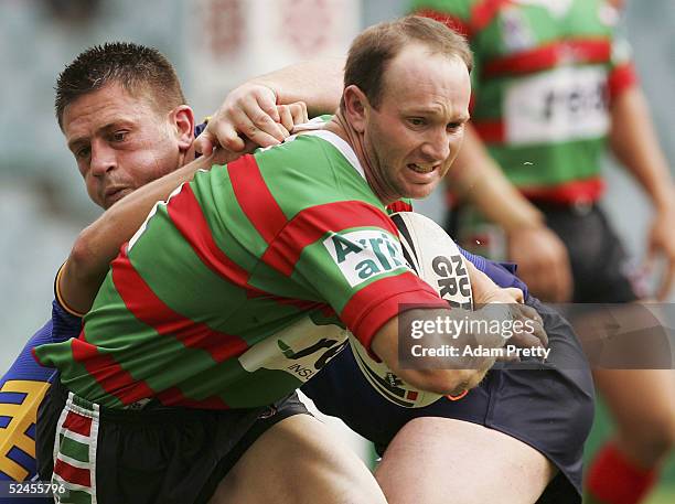 Adam MacDougall of the Rabbitohs in action during the NRL round 2 match between the South Sydney Rabbitohs and the Parramatta Eels at Aussie Stadium...