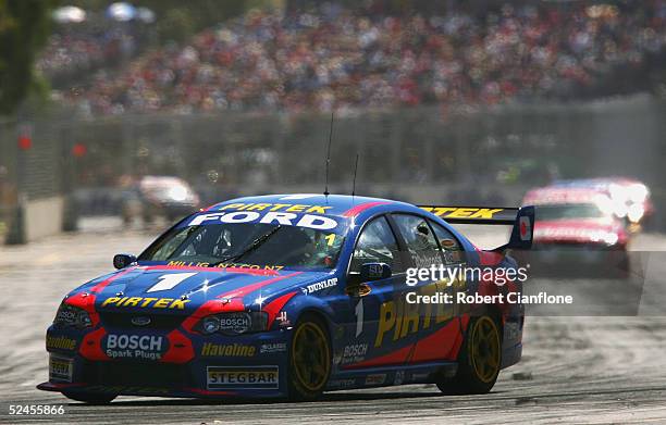 Marcos Ambrose of the Stone Brothers Team in action during race two of the Clipsal 500 which is round one of the V8 Supercar Championship Series on...