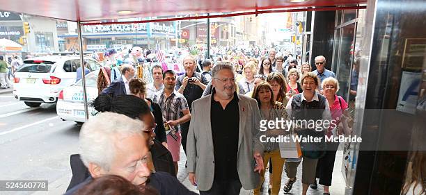 Brooklyn's own Harvey Fierstein announces to the matinee audience that he will receive the Brooklyn Diner's Highest Honor with the dedication of...
