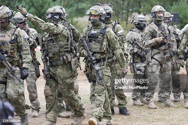 Oleszno, Poland 9th, September 2014 Nobel Sword-14 NATO international special forces exercise at the land forces training centre in Oleszno. 15...