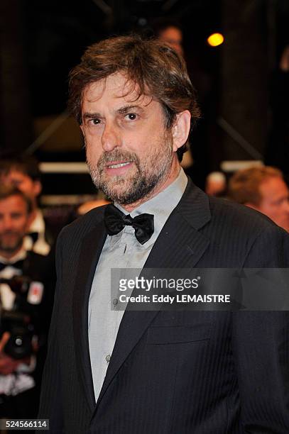 Nanni Moretti at the premiere of "Hearat Shulayim" during the 64th Cannes International Film Festival.