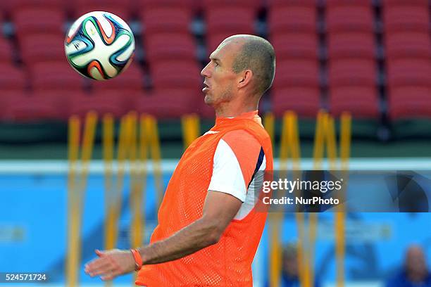 World Cup Brazil 2014 - Robeen, During the training before the match against valid for the second round of Group B of the World Cup 2014 in Brazil...