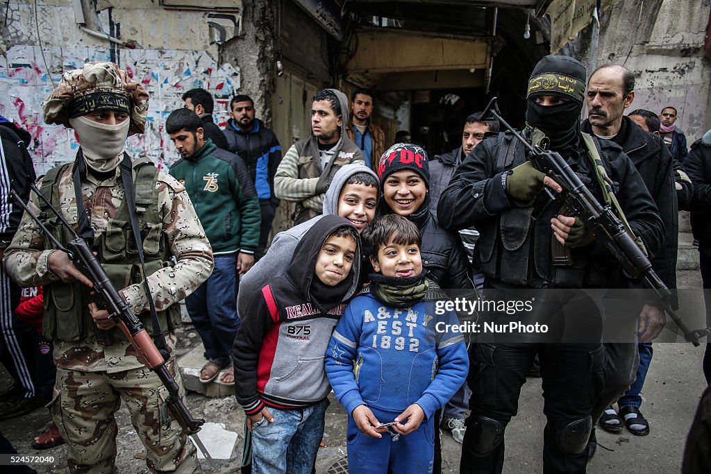 Funeral of Hamas gunmen in Gaza