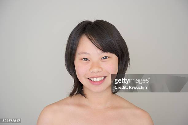 portrait - preteen girl no shirt stock pictures, royalty-free photos & images