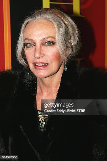 Actress/Singer Marie Laforet arriving at Pekin Circus in Paris.