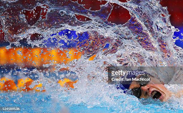 Thomas Hamer of Great Britain Competes in the final of the Men's MC 200m Freestyle during Day Four of British Para-Swimming International Meet at...