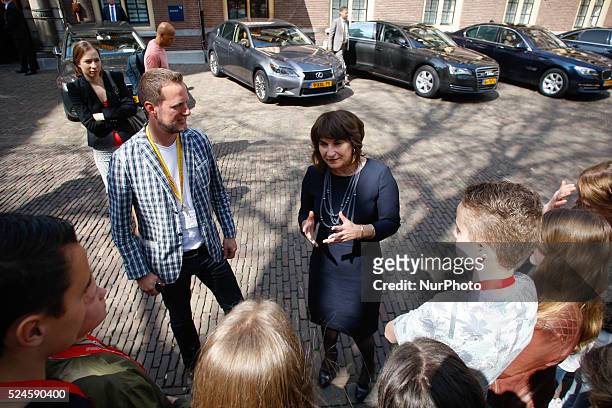 Minister of Foreign Trade Lilianne Ploumen is seen leaving the ministers council on Friday. Ministers Ploumen will visit Bangladesh in June to check...