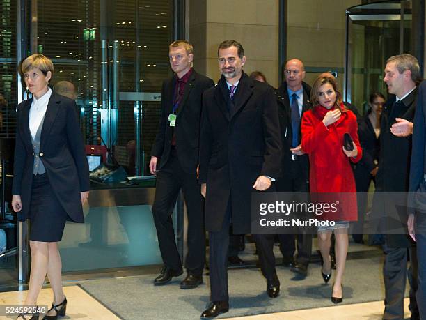 King Philip VI. And Queen Letizia of Spain are received by the President of the German Bundestag, Prof. Dr. Norbert Lammert during the visit to...
