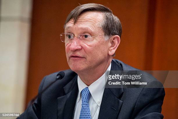 Dr. Bob Kadlec, Deputy Staff Director Senate Select Committee on Intelligence, conducts a discussion in the Capitol Visitor Center, April 26 on...