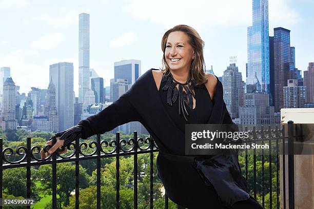 Fashion designer Donna Karan is photographed for Wall Street Journal on October 5, 2015 in New York City.