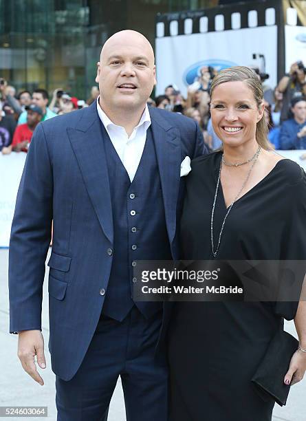 Vincent D'Onofrio and Carin van der Donk attends the premiere of 'The Judge' at Roy Thomson Hall on September 4, 2014 in Toronto, Canada.