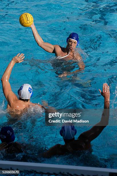 Vanja Udovicic of Serbia and Montenegro in action against Team USA's A team during the US Cup Water Polo tournament held at Stanford, California from...