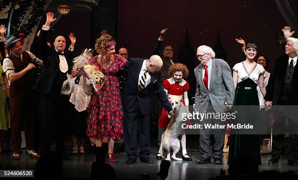 Clarke Thorell, Anthony Warlow, Katie Finneran, Charles Strouse, Lilla Crawford, Sunny, Thomas Meehan, Brynn O'Malley & Martin Charnin during the...