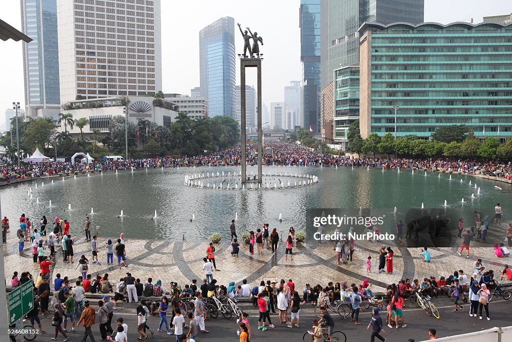 Car Free Day in Jakarta, Indonesia