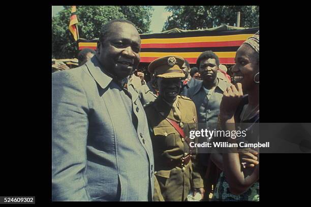 Idi Amin meeting with the people.