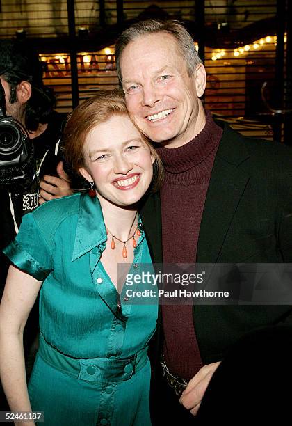Actress Mireille Enos and actor Bill Irwin attend the opening night of "Who's Afraid of Virginia Woolf" after party at Bond 45 March 20, 2005 in New...
