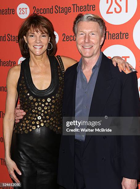 Carolyn Mccormick, Byron Jennings attending the Second Stage Theatre's Annual Spring Gala at the Best Buy Theatre in New York City on May 20, 2013.