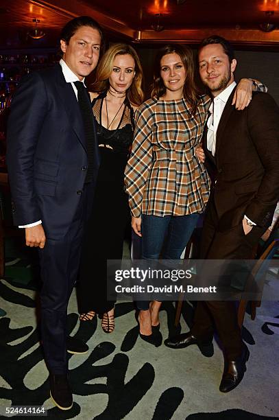 Vito Schnabel, Camilla Al-Fayed, Dasha Zhukova and Derek Blasberg attend the launch of the new Venyx Oseanyx collection hosted by Eugenie Niarchos...