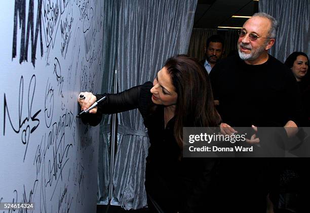 Gloria Estefan and Emilio Estefan appear to discuss "On Your Feet" during the AOL BUILD Series at AOL Studios In New York on April 26, 2016 in New...
