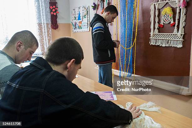 Knitting class, Teterivka's Orphanage and Boarding school. Zhytomyr, Ukraine. 2 of February, 2015. Photo by Oleksandr Rupeta