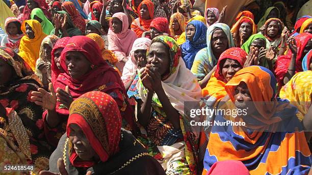 Governor Kashim Shetima visit Internally Displaced People in DIkwa Local Government area of Borno State on December 27, 2015