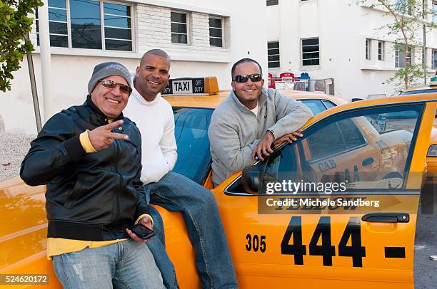 December 22, 2012- Miami Taxi Drivers JESUS BARRIOS, FRANKIE RIVERA AND ALVARO RIVAS. Jesus has been a taxi driver for 12 years and he is from Cuba....