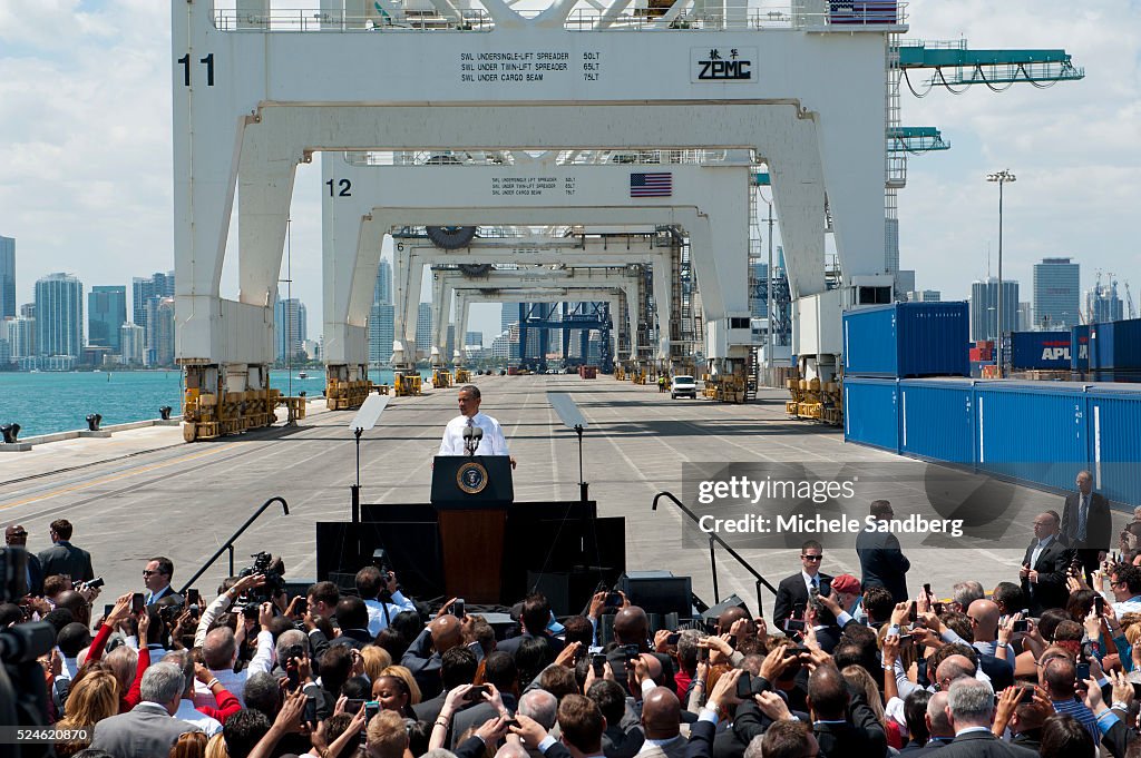 29 March 2013 President Obama Discusses U.S. Economy At PortMiami