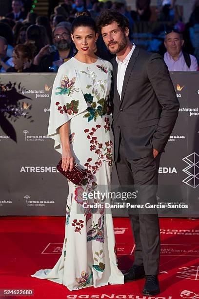 Juana Acosta and Daniel Grao attend 'Julie' premiere during the 19th Malaga Film Festival on April 26, 2016 in Malaga, Spain.