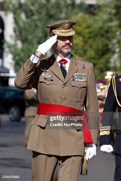 King Felipe VI of Spain attends the 50th anniversary of CESEDEN on October 30, 2014 in Madrid, Spain.