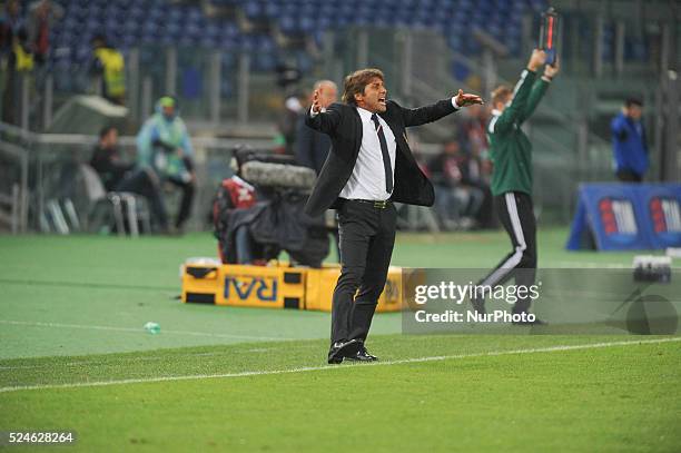 Antonio Conte during the Qualifying Round European Championship football match Italia vs Norvegia at the Olympic Stadium in Rome, on october 13, 2015.