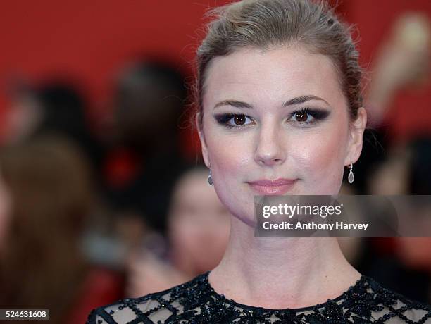 Emily Vancamp attends the European premiere of 'Captain America: Civil War' at Vue Westfield on April 26, 2016 in London, England