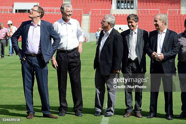 Jerome Valcke, Secretary General of FIFA, visit the Beira Rio stadium to inspect it for the Fifa world cup Brasil 2014