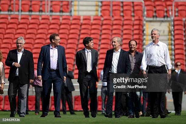 Jerome Valcke, Secretary General of FIFA, visit the Beira Rio stadium to inspect it for the Fifa world cup Brasil 2014