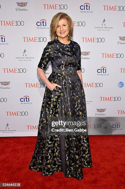 Arianna Huffington attends 2016 Time 100 Gala, Time's Most Influential People In The World at Jazz At Lincoln Center at the Times Warner Center on...