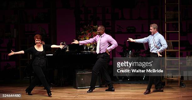 Donna McKechnie, Bernard Dotson, Brian O'Brien performing at the "Nothing Like A Dame: A Party For Comden And Green" at the Laura Pels Theatre in New...