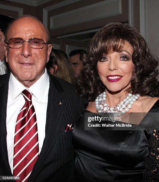 Joan Collins & Clive Davis during the "One Night With Joan" After Performance Reception at Feinstein's at the Loews Regency Ballroom of the Regency...