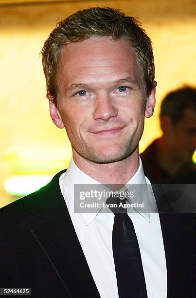 Actor Neil Patrick Harris attends "Children And Art" Honoring Stephen Sondheim's 75th Birthday post-show dinner at The Four Seasons on March 21, 2005...