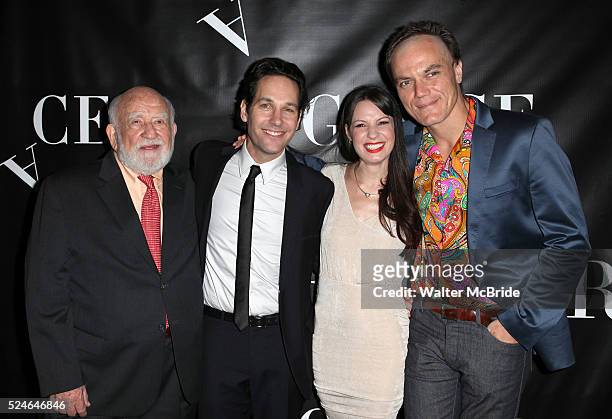 Ed Asner, Paul Rudd, Kate Arrington and Michael Shannon attending the Opening Night Performance After Party for 'Grace' at The Copacabana in New York...