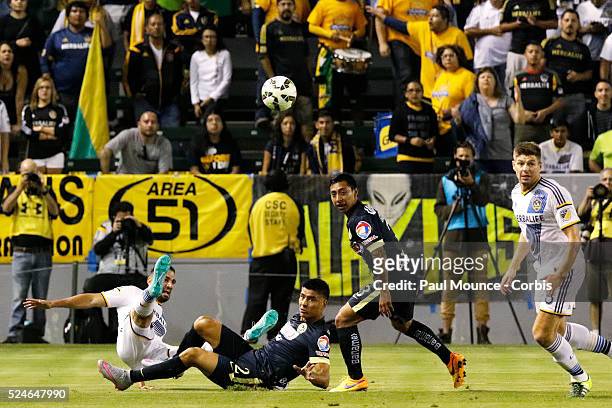 During the Los Angeles Galaxy vs Club America match of the International Champions Cup presented by Guinness.