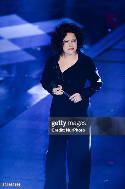 Antonella Ruggiero attend closing night of the 64rd Sanremo Song Festival at the Ariston Theatre on February 22, 2014 in Sanremo, Italy.