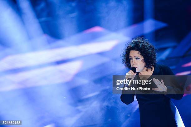 Antonella Ruggiero attend closing night of the 64rd Sanremo Song Festival at the Ariston Theatre on February 22, 2014 in Sanremo, Italy.