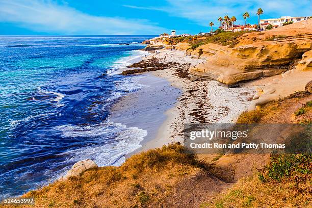 la jolla coastline in southern california,san diego (p) - erosion stock pictures, royalty-free photos & images