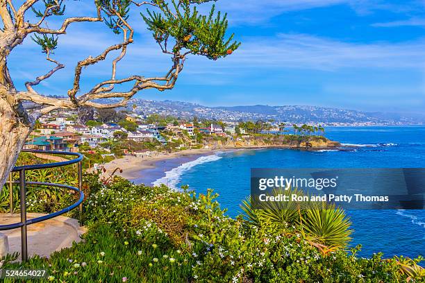 ocean view of laguna beach coastline in orange county,ca(p) - orange county california stock pictures, royalty-free photos & images