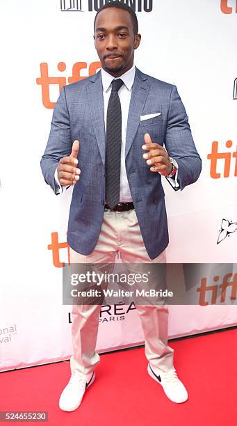 Anthony Mackie arrives at the 'Black and White' premiere during the 2014 Toronto International Film Festival at Roy Thomson Hall on September 6, 2014...