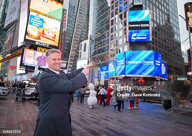 William Carstanjen, Chief Executive Officer, Churchill Downs poses after Churchill Downs Incorporated Rings The NASDAQ Closing Bell at NASDAQ on...