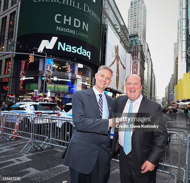 William Carstanjen, Chief Executive Officer, Churchill Downs poses after Churchill Downs Incorporated Rings The NASDAQ Closing Bell at NASDAQ on...