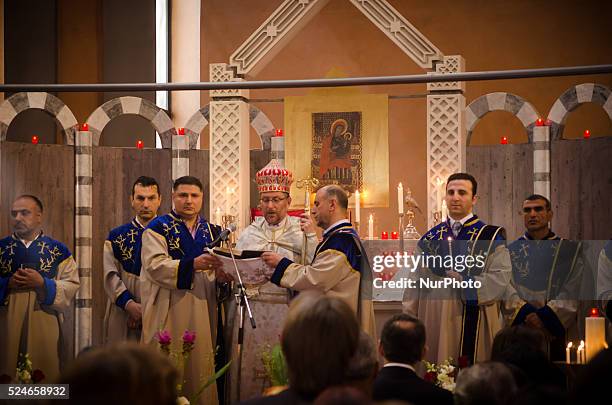 Brussels,Belgium. Church ceremony was held in Brussels by the Armenian Committee of Belgium to commemorate the Armenian Genocide. Jonathan...